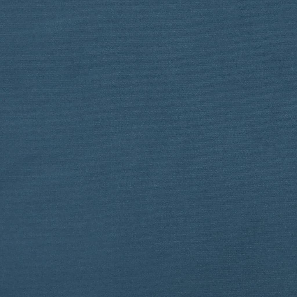 Giroletto a Molle con Materasso Blu Scuro 120x190 cm in Velluto | homemem39