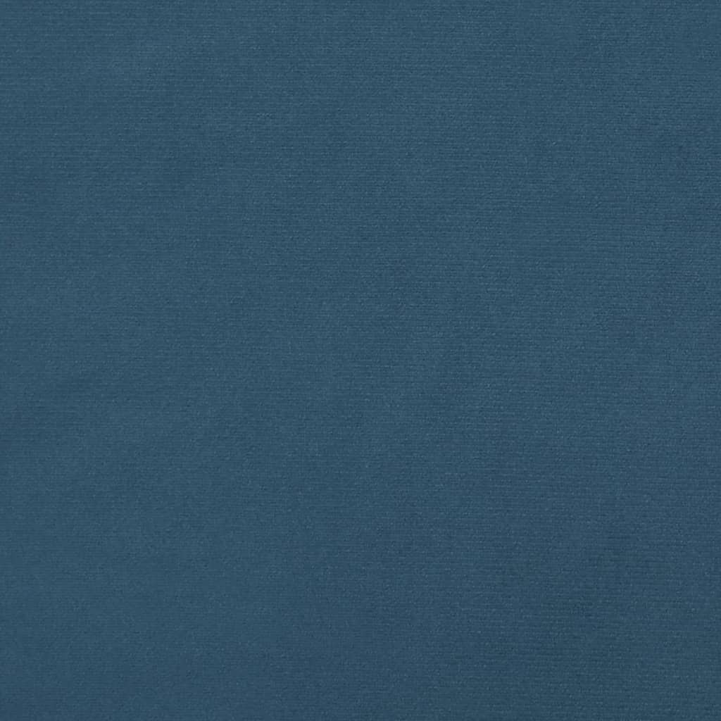 Giroletto a Molle con Materasso Blu Scuro 120x190 cm in Velluto | homemem39