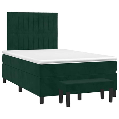 Giroletto a Molle con Materasso Verde Scuro 120x190 cm Velluto | homemem39