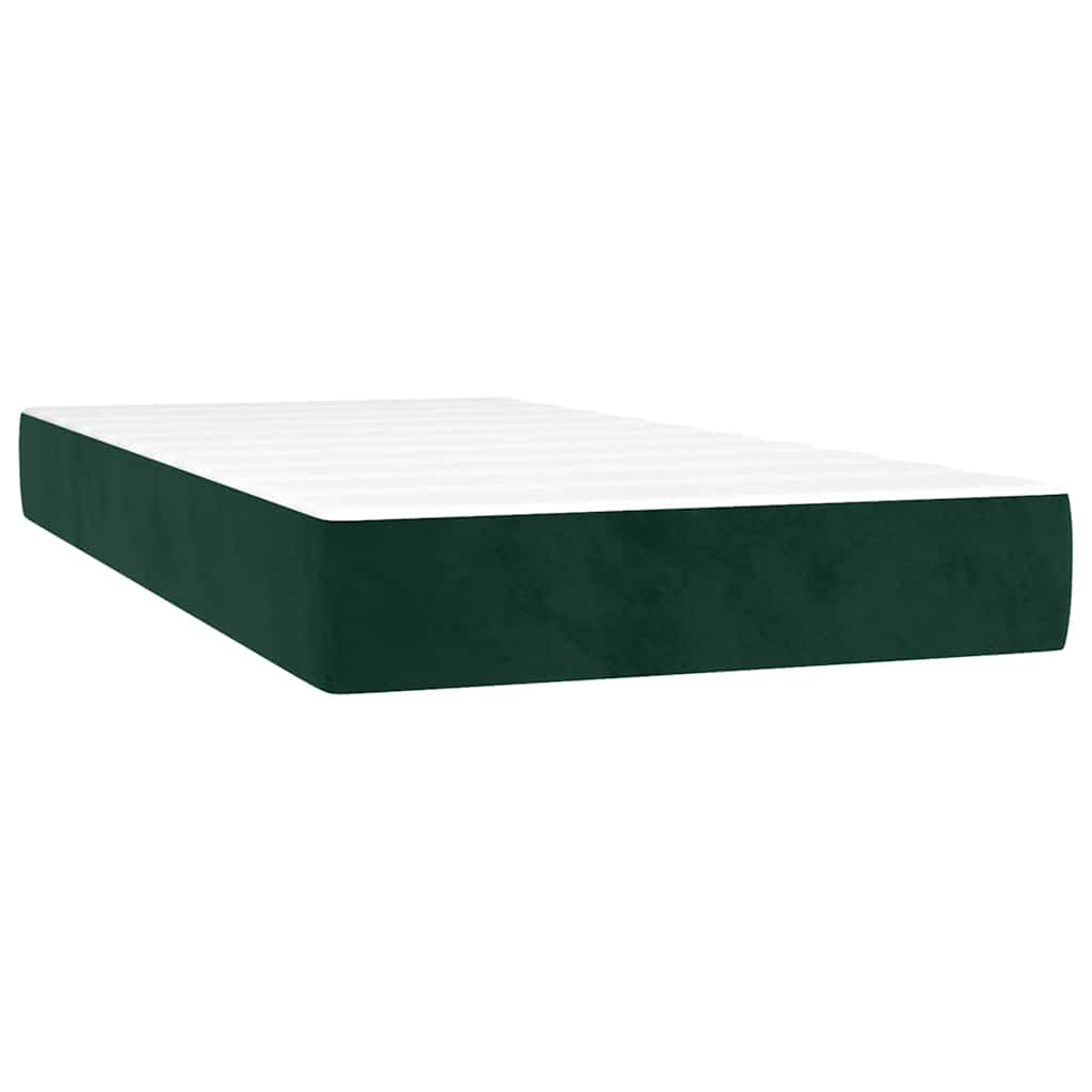 Giroletto a Molle con Materasso Verde Scuro 120x190 cm Velluto | homemem39