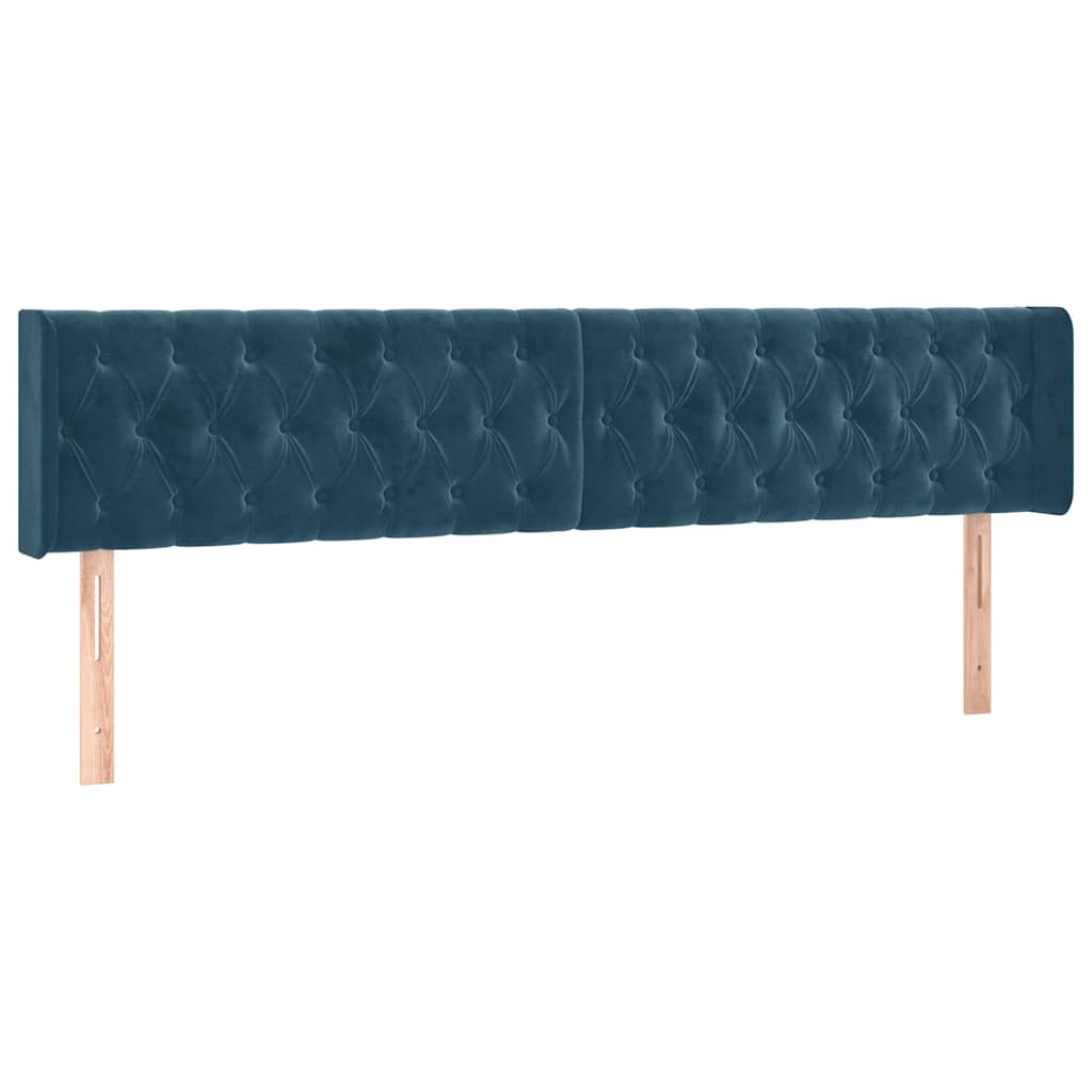 Giroletto a Molle con Materasso Blu Scuro 120x190 cm in Velluto | homemem39