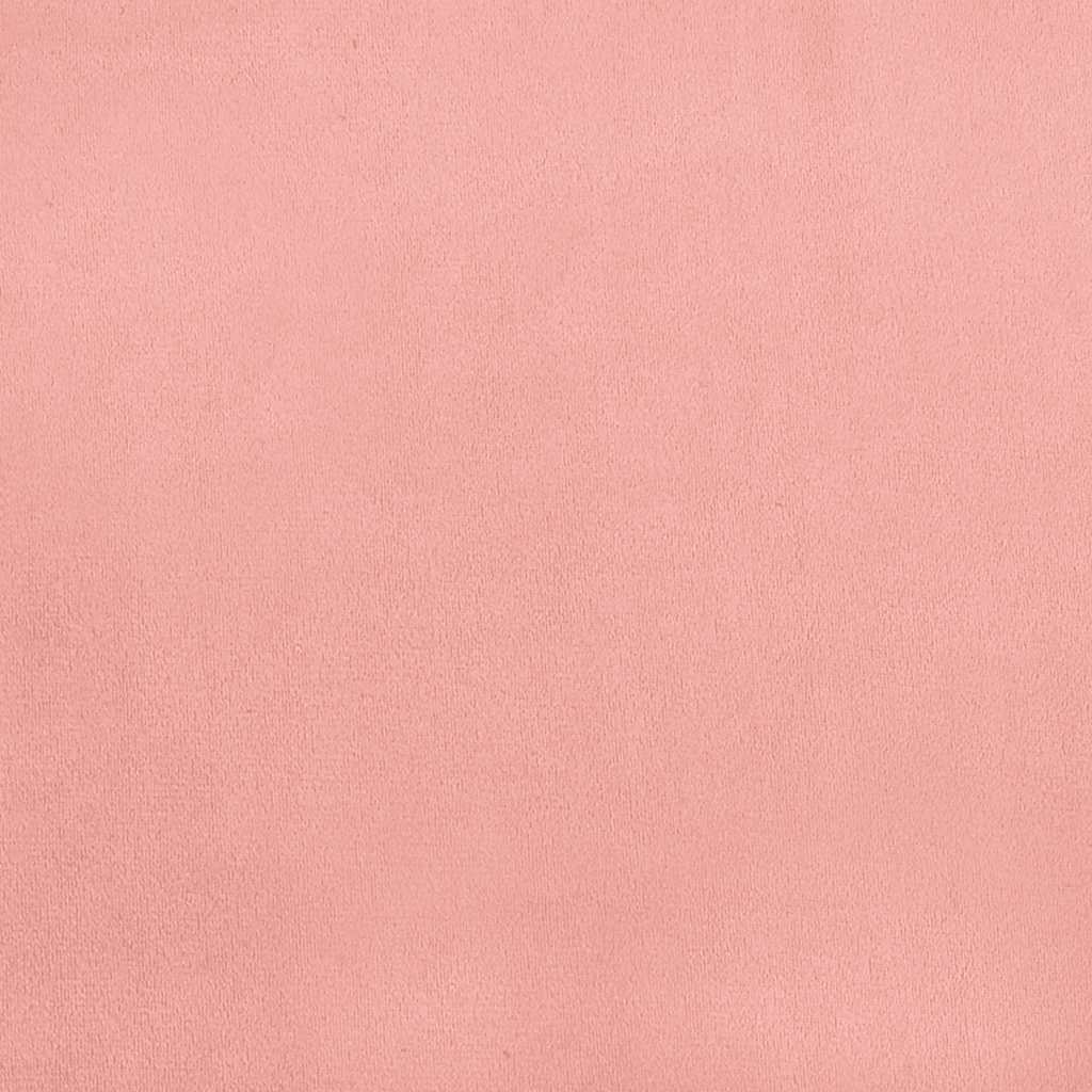 Giroletto a Molle con Materasso Rosa 120x190 cm in Velluto | homemem39