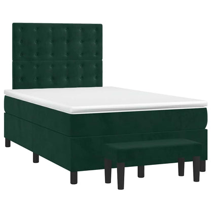 Giroletto a Molle con Materasso Verde Scuro 120x190 cm Velluto | homemem39