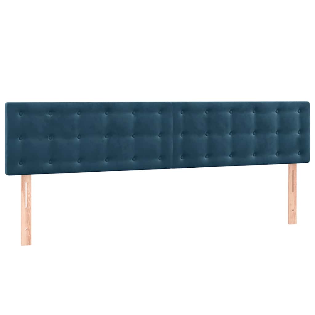 Giroletto a Molle con Materasso Blu Scuro 120x190 cm in Velluto | homemem39