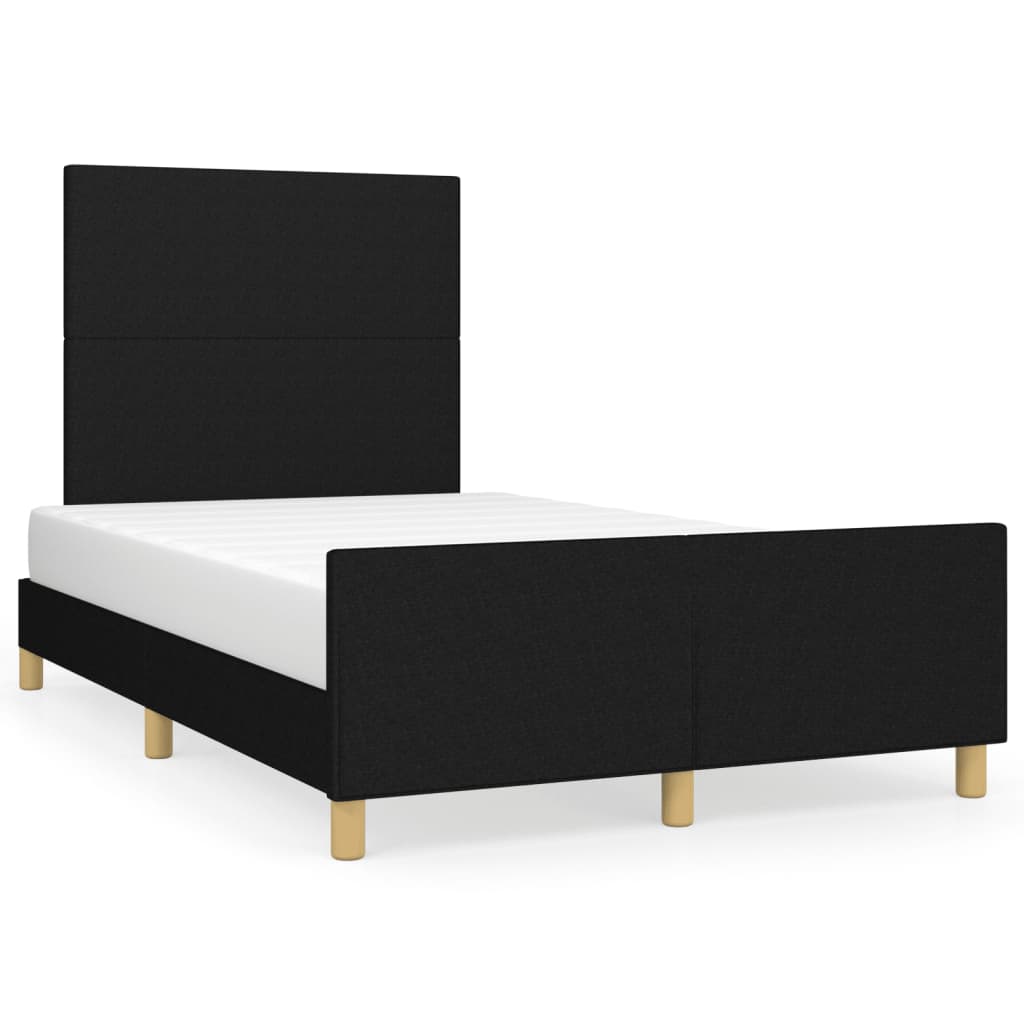 Giroletto senza Materasso Nero 120x190 cm in Tessuto