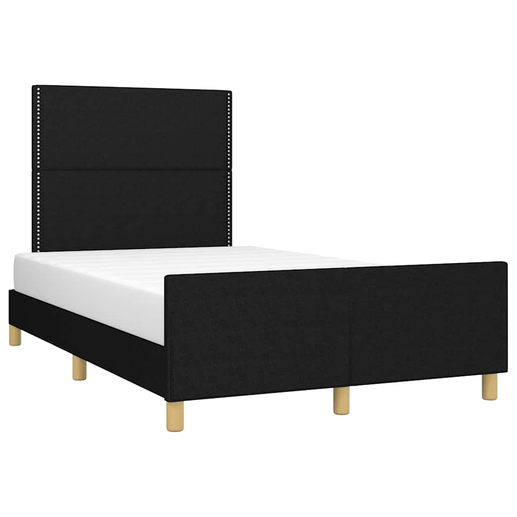 Giroletto senza Materasso Nero 120x190 cm in Tessuto
