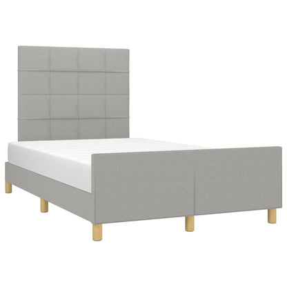 Giroletto senza Materasso Grigio Chiaro 120x190 cm in Tessuto