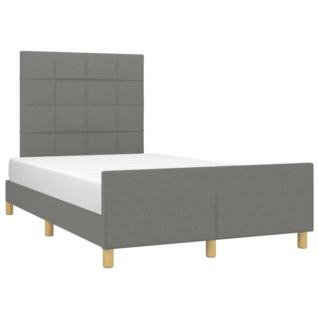 Giroletto senza Materasso Grigio Scuro 120x190 cm in Tessuto