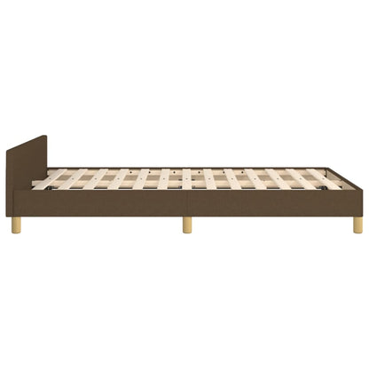 Giroletto senza Materasso Marrone Scuro 80x200 cm in Tessuto