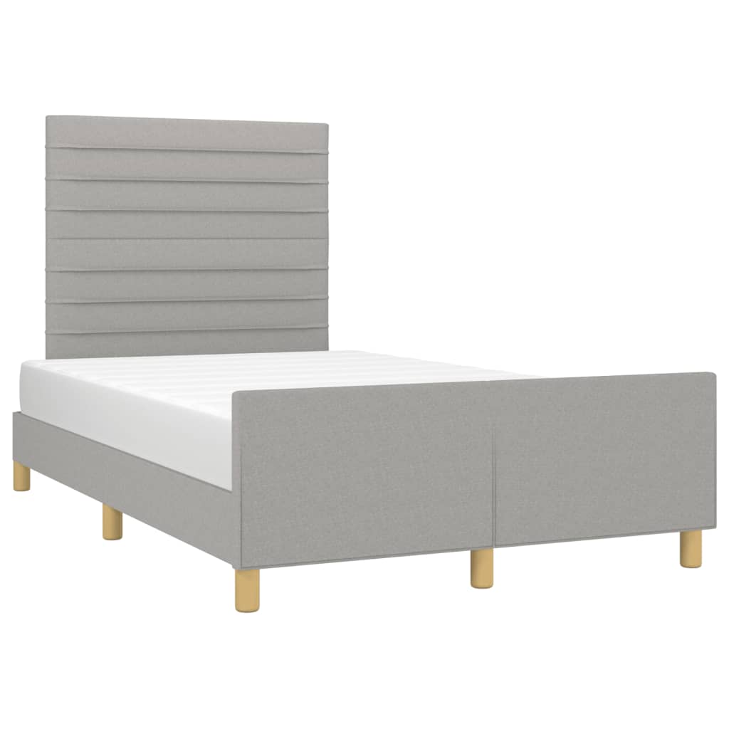Giroletto senza Materasso Grigio Chiaro 120x190 cm in Tessuto