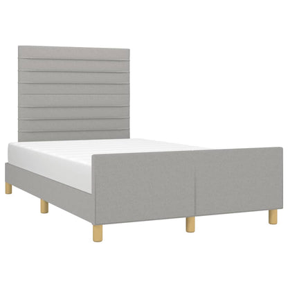 Giroletto senza Materasso Grigio Chiaro 120x190 cm in Tessuto
