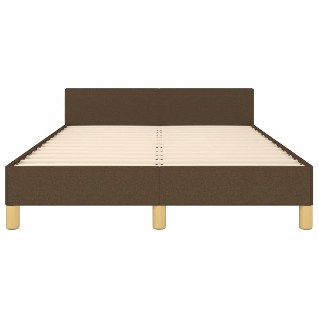 Giroletto senza Materasso Marrone Scuro 80x200 cm in Tessuto