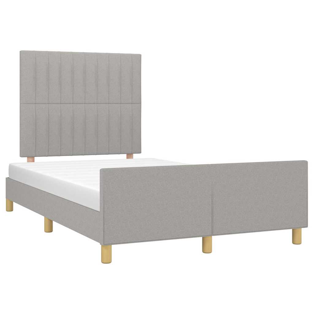 Giroletto senza Materasso Grigio Chiaro 120x190 cm in Tessuto