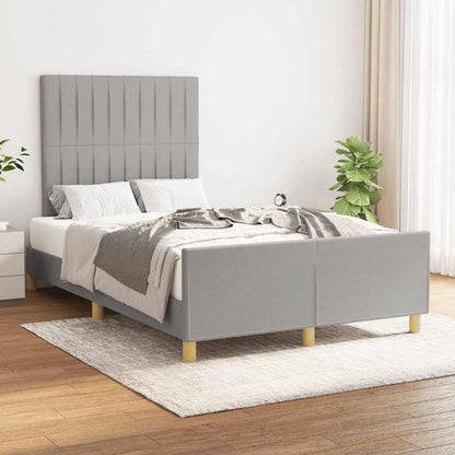 Giroletto senza Materasso Grigio Chiaro 120x190 cm in Tessuto