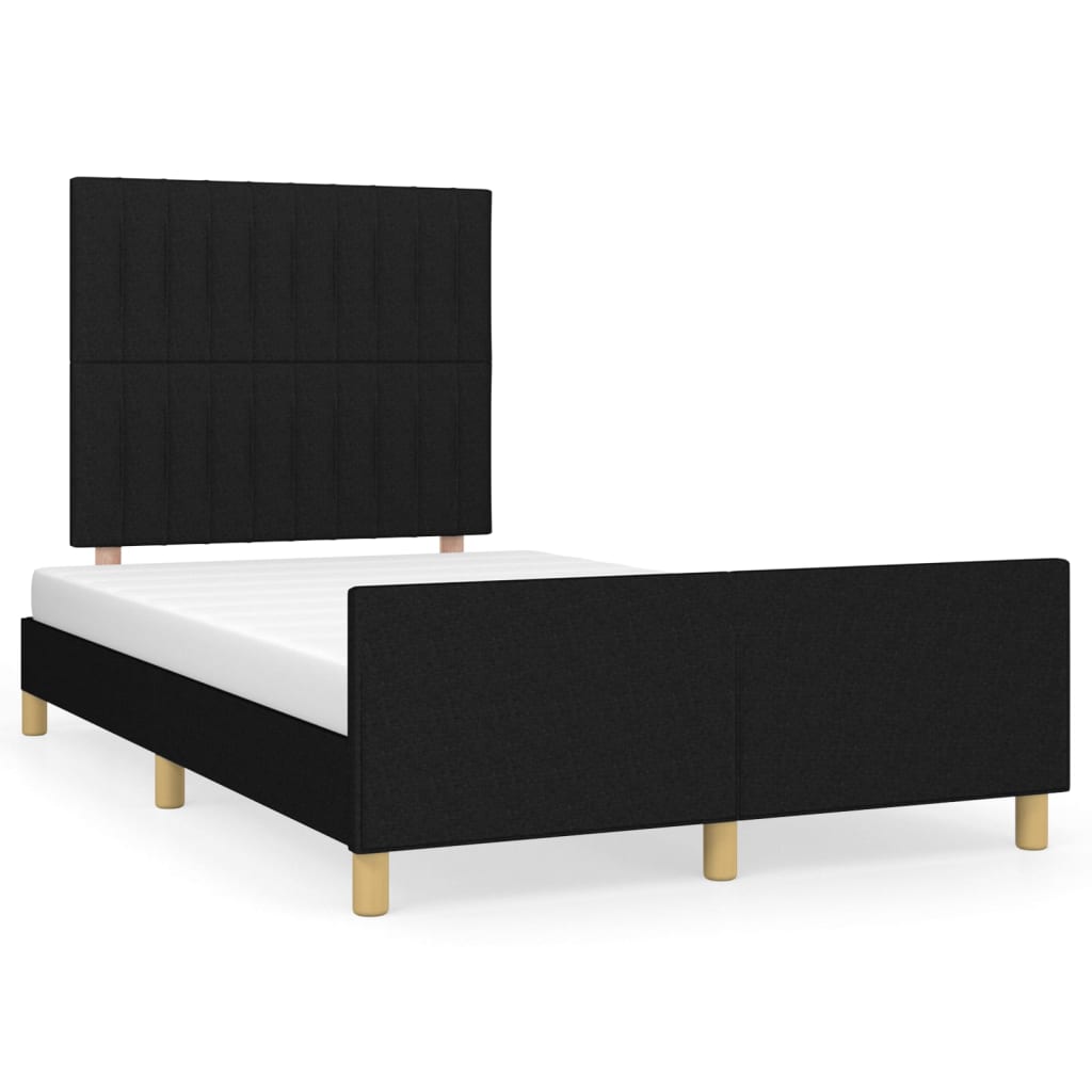 Giroletto senza Materasso Nero 120x190 cm in Tessuto