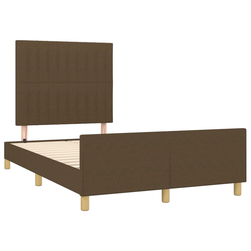 Giroletto senza Materasso Marrone Scuro 80x200 cm in Tessuto