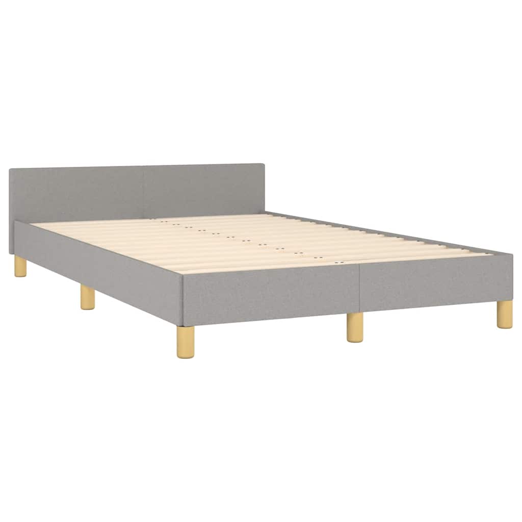 Giroletto senza Materasso Grigio Chiaro 120x190 cm in Tessuto