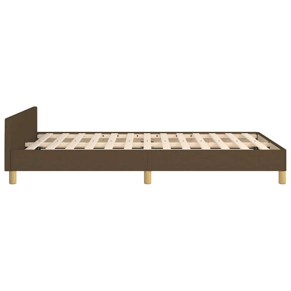 Giroletto senza Materasso Marrone Scuro 80x200 cm in Tessuto