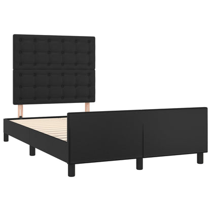 Giroletto senza Materasso Nero 120x190 cm Similpelle