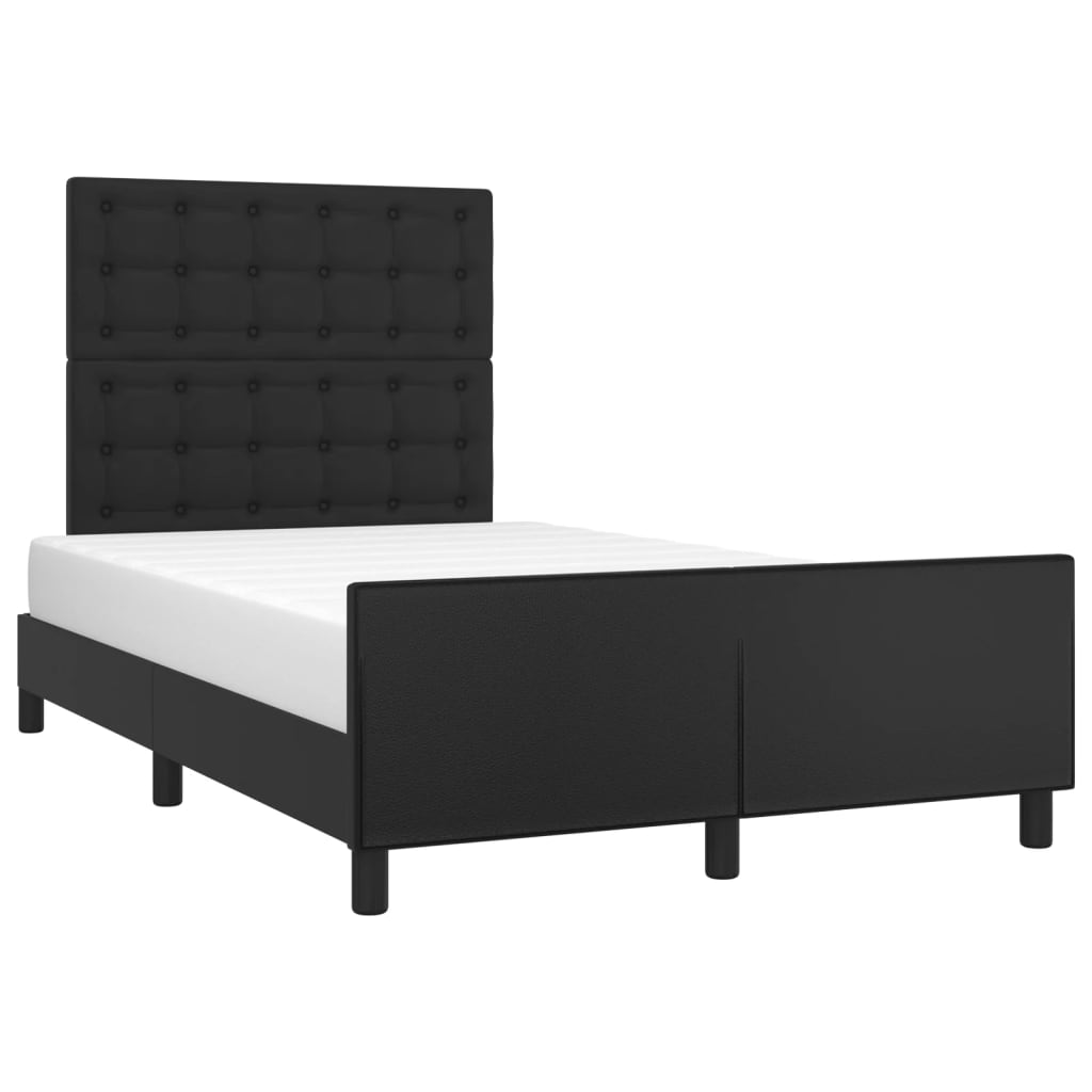 Giroletto senza Materasso Nero 120x190 cm Similpelle