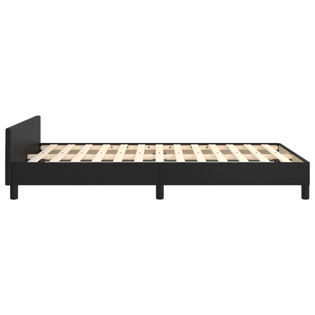 Giroletto senza Materasso Nero 120x190 cm Similpelle