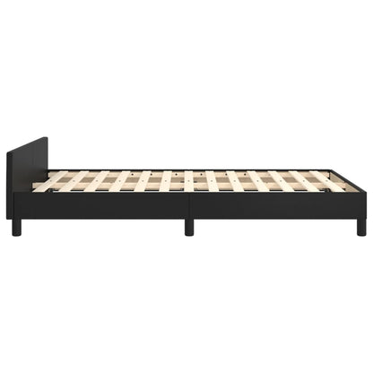 Giroletto senza Materasso Nero 120x190 cm Similpelle