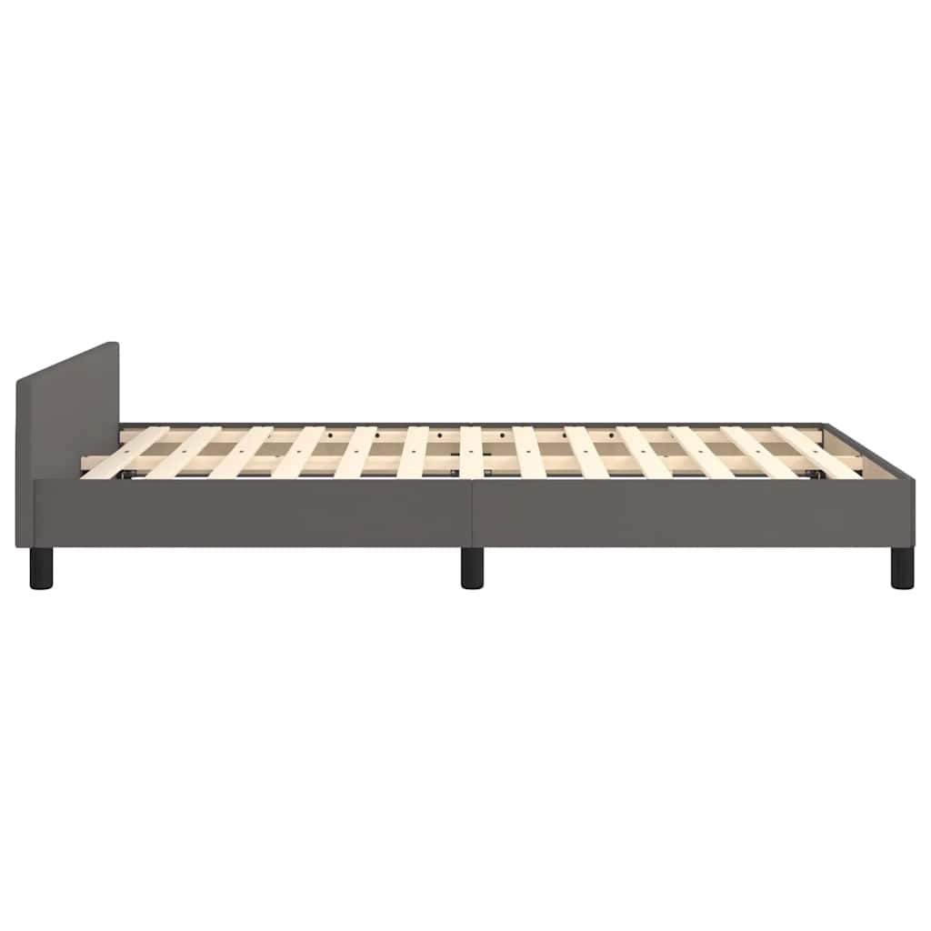 Giroletto senza Materasso Grigio 120x190 cm Similpelle