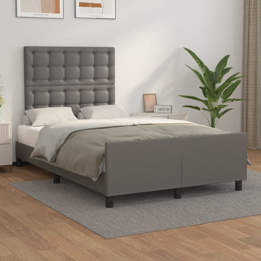 Giroletto senza Materasso Grigio 120x190 cm Similpelle - homemem39