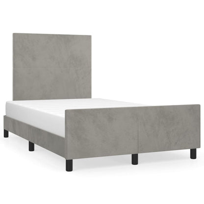 Giroletto senza Materasso Grigio Chiaro 120x190 cm Velluto - homemem39