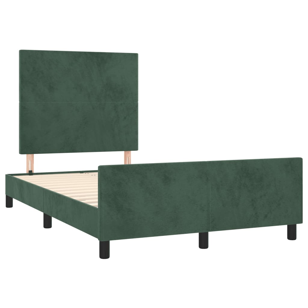 Giroletto senza Materasso Verde Scuro 120x190 cm Velluto - homemem39