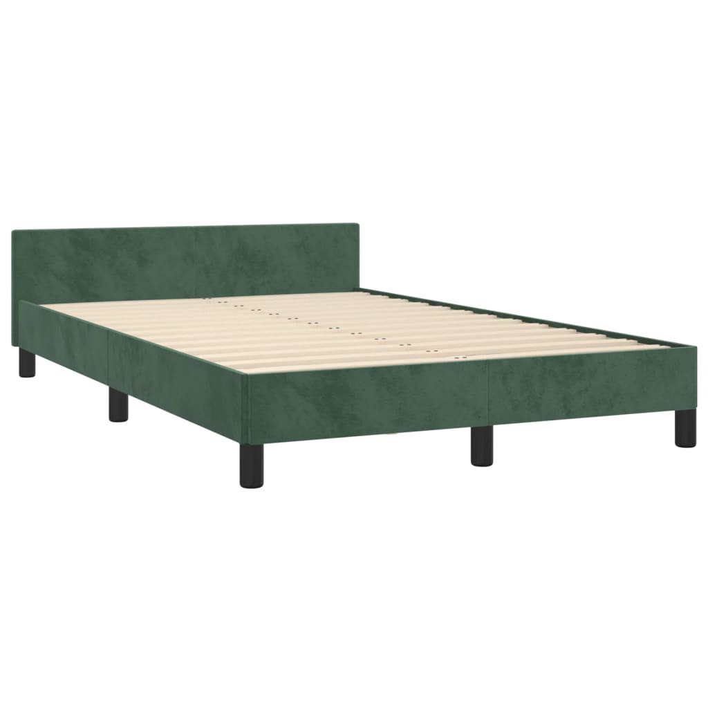 Giroletto senza Materasso Verde Scuro 120x190 cm Velluto - homemem39