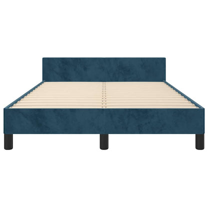 Giroletto senza Materasso Blu Scuro 120x190 cm Velluto