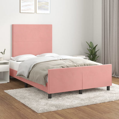 Giroletto senza Materasso Rosa 120x190 cm Velluto | homemem39