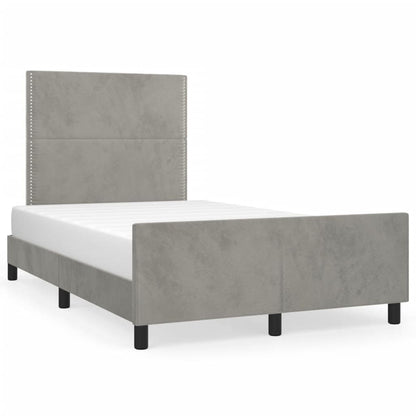 Giroletto senza Materasso Grigio Chiaro 120x190 cm Velluto - homemem39