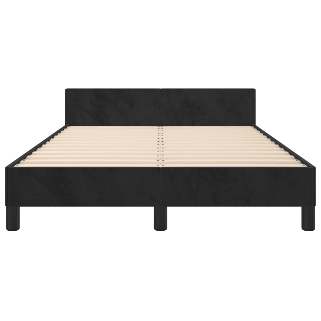 Giroletto senza Materasso Nero 120x190 cm Velluto