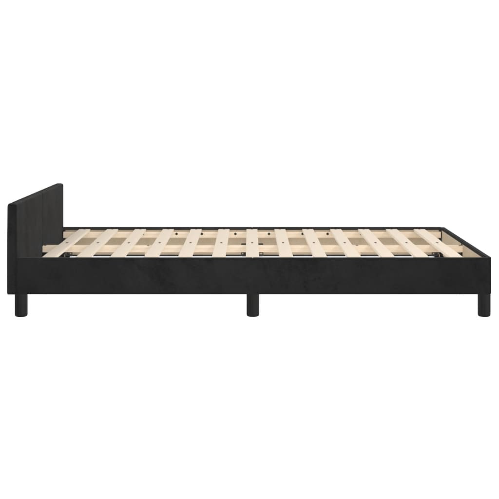Giroletto senza Materasso Nero 120x190 cm Velluto