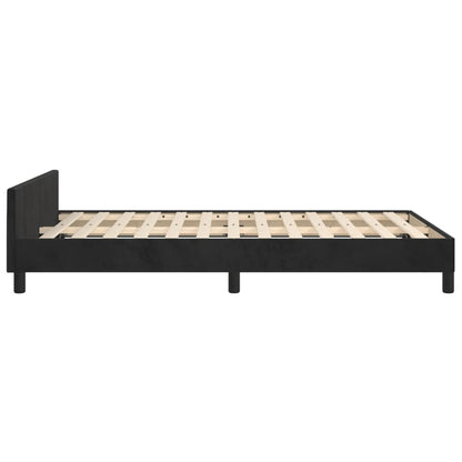 Giroletto senza Materasso Nero 120x190 cm Velluto