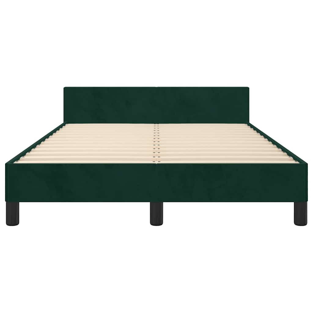 Giroletto senza Materasso Verde Scuro 120x190 cm Velluto