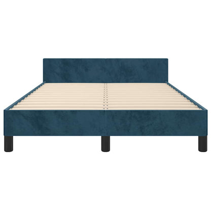 Giroletto senza Materasso Blu Scuro 120x190 cm Velluto