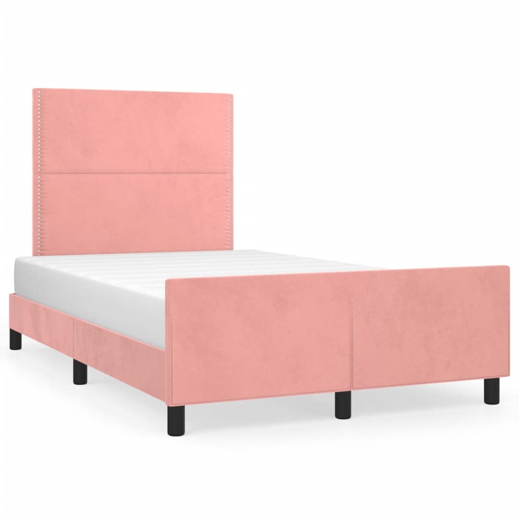 Giroletto senza Materasso Rosa 120x190 cm Velluto | homemem39