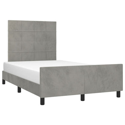 Giroletto senza Materasso Grigio Chiaro 120x190 cm Velluto