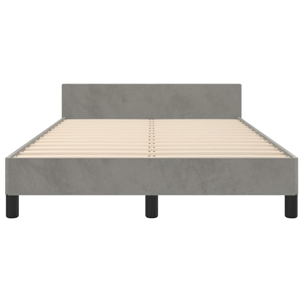 Giroletto senza Materasso Grigio Chiaro 120x190 cm Velluto