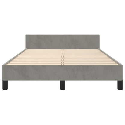 Giroletto senza Materasso Grigio Chiaro 120x190 cm Velluto