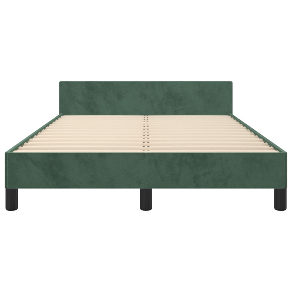 Giroletto senza Materasso Verde Scuro 120x190 cm Velluto - homemem39