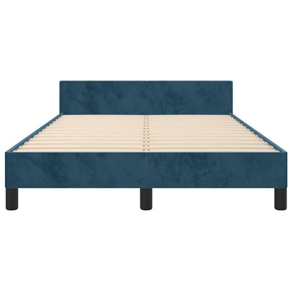 Giroletto senza Materasso Blu Scuro 120x190 cm Velluto