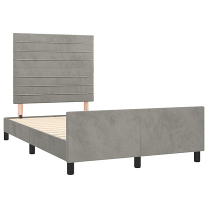 Giroletto senza Materasso Grigio Chiaro 120x190 cm Velluto