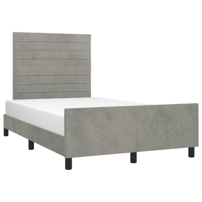 Giroletto senza Materasso Grigio Chiaro 120x190 cm Velluto