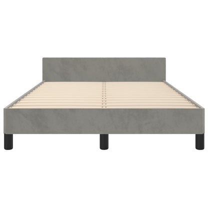 Giroletto senza Materasso Grigio Chiaro 120x190 cm Velluto