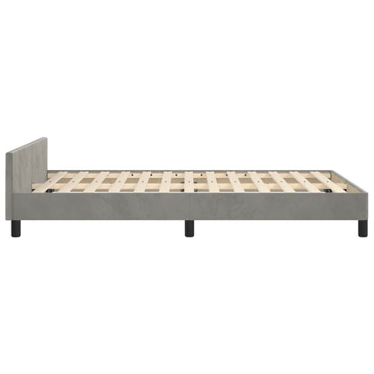 Giroletto senza Materasso Grigio Chiaro 120x190 cm Velluto