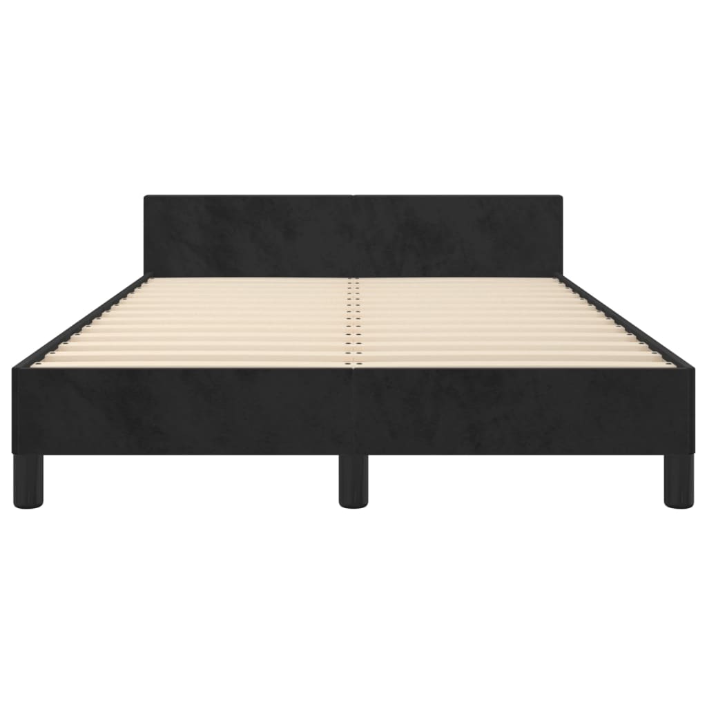 Giroletto senza Materasso Nero 120x190 cm Velluto